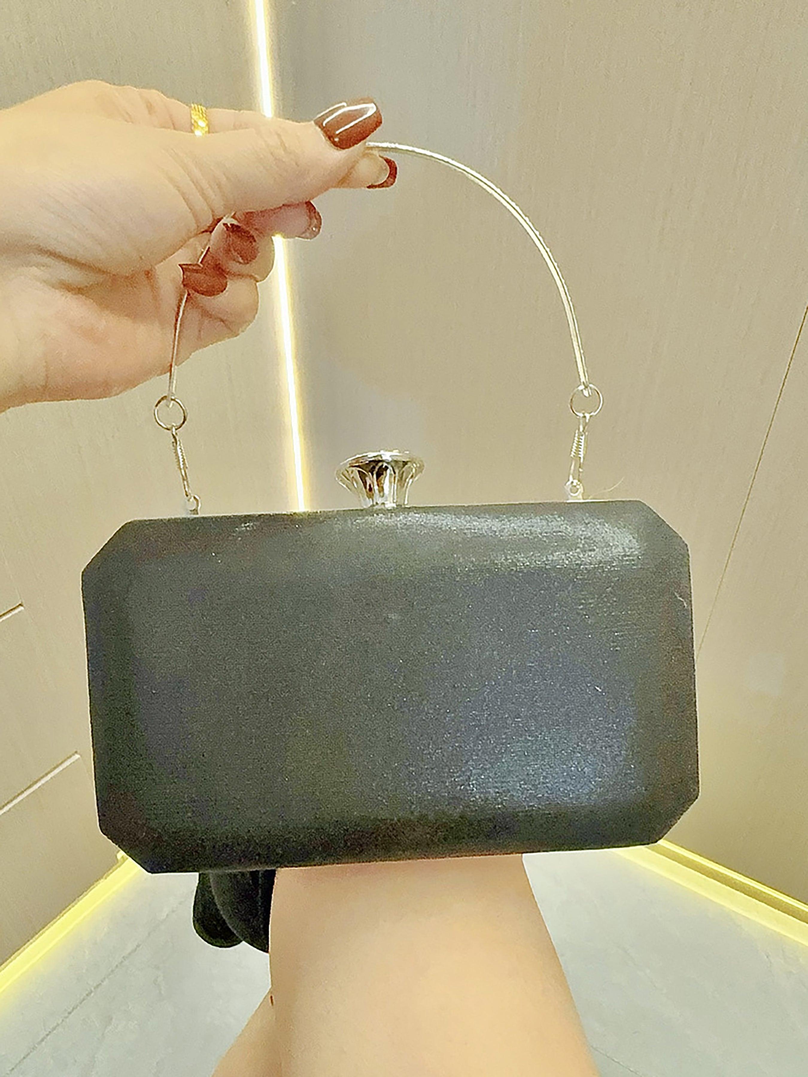 Bolsa de mão para casamento com strass e flores MNBF040