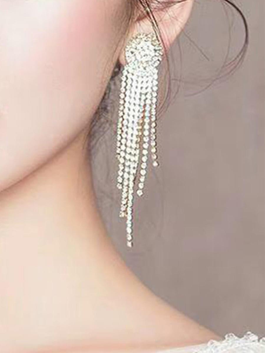 Missord MSE101074 Rhinestone Tassel øreringe