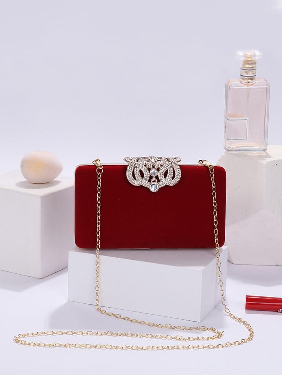 Skinnende Rhinestone Encrusted Evening Clutch Bag Shoulder Bag MNBF008