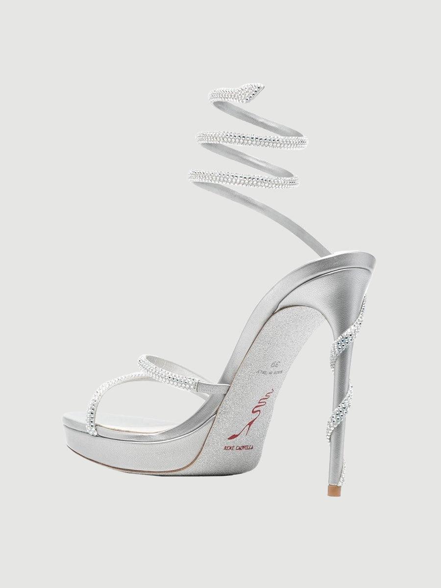 Snake Rhinestone Pumps med åben tå MHE1077
