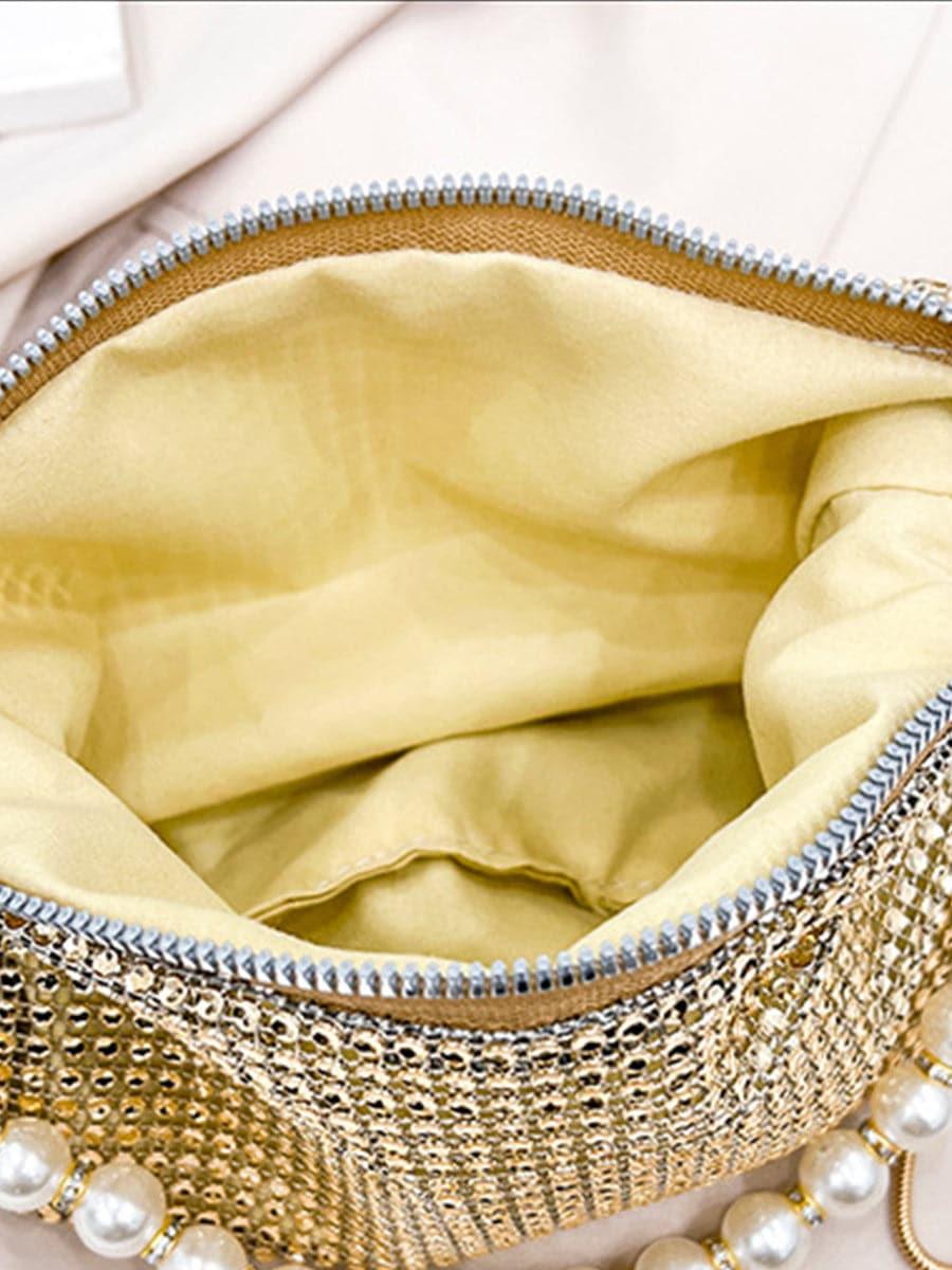 Mini Faux Pearl Decor Sac d'épaule MNBF097