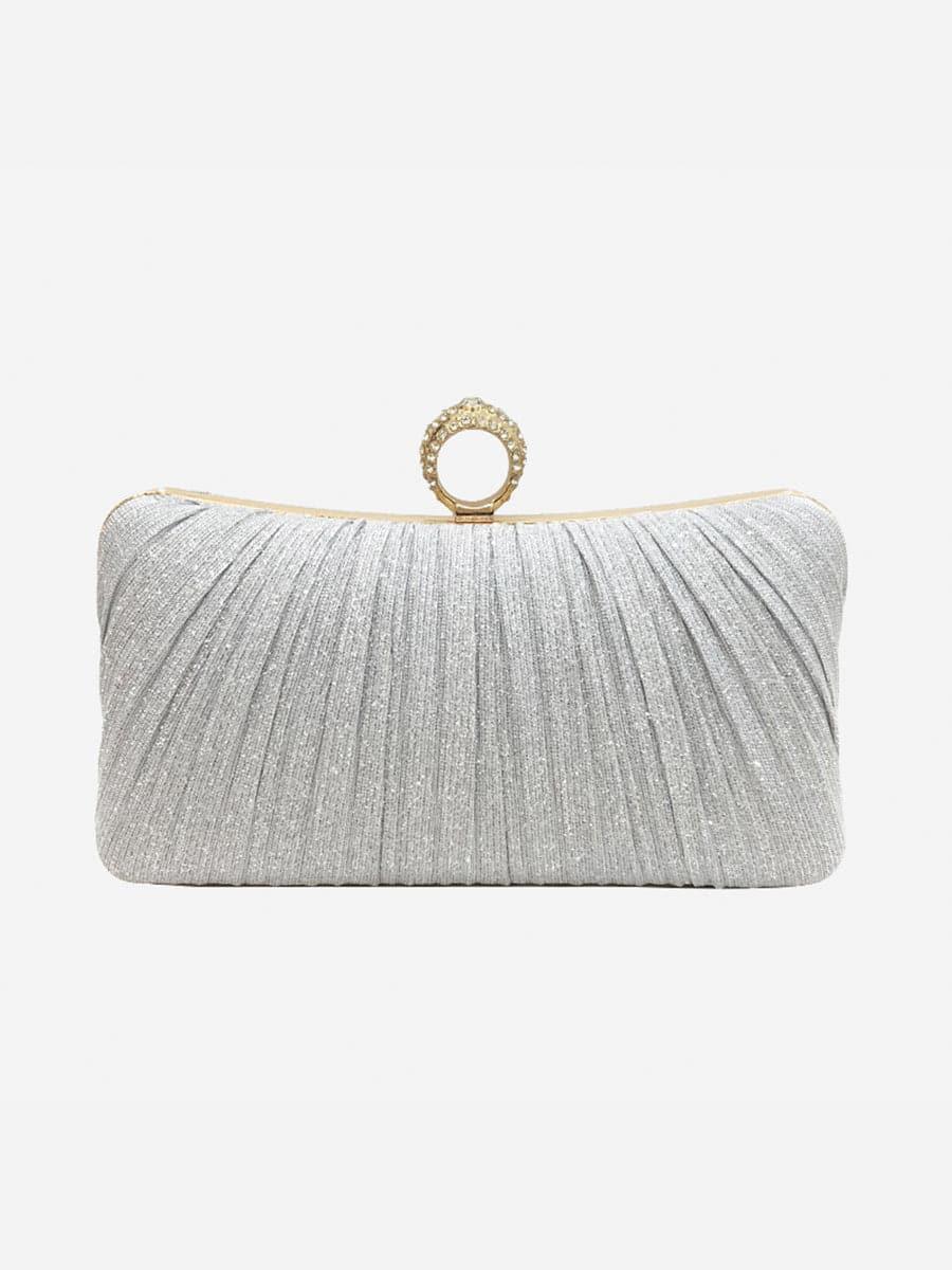 Skinnende ruched Ring Banquet Party Clutch Bags MNBF058