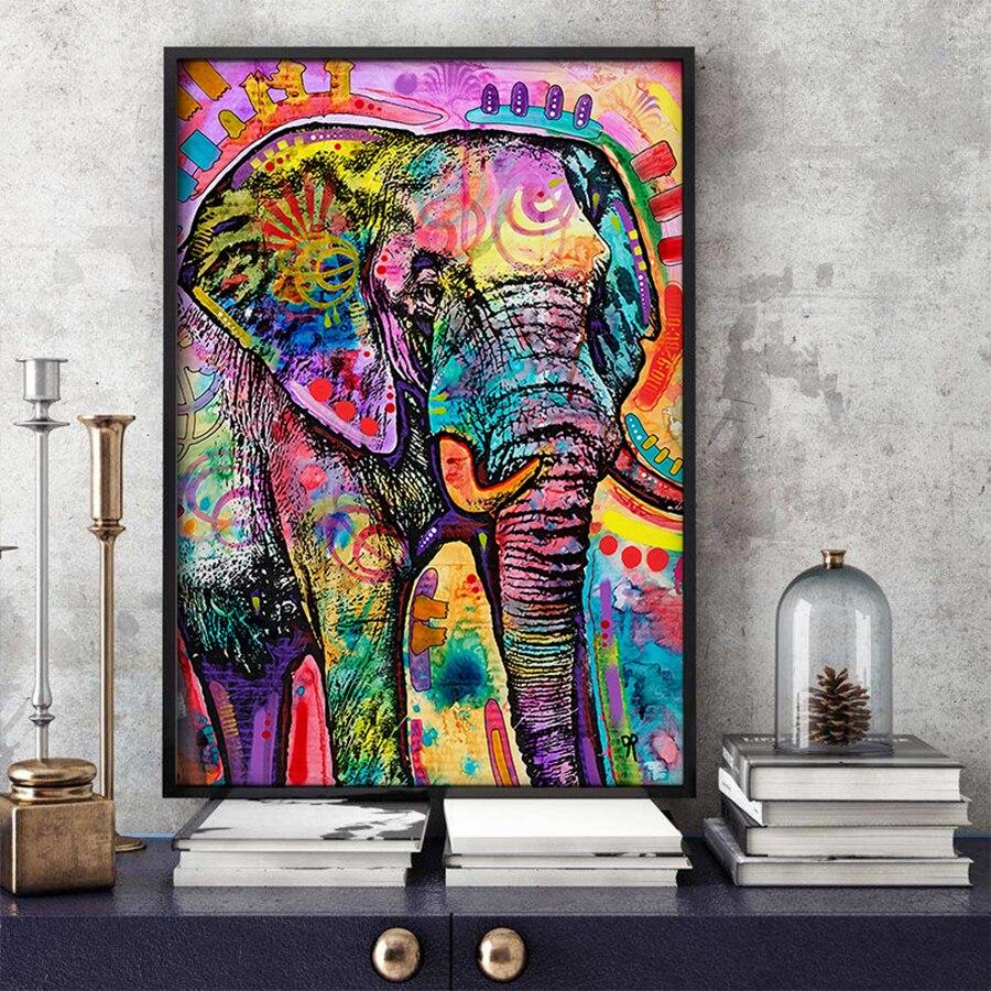 Wandbild Elefant Farbe