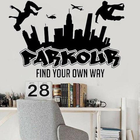 Parkour-Wandsticker