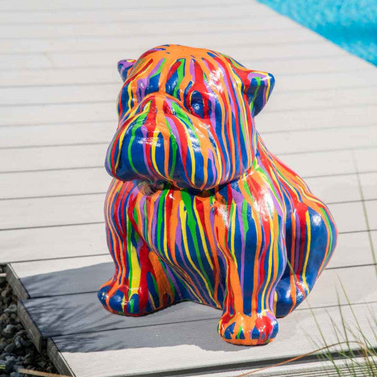 Gartenstatue Bulldogge