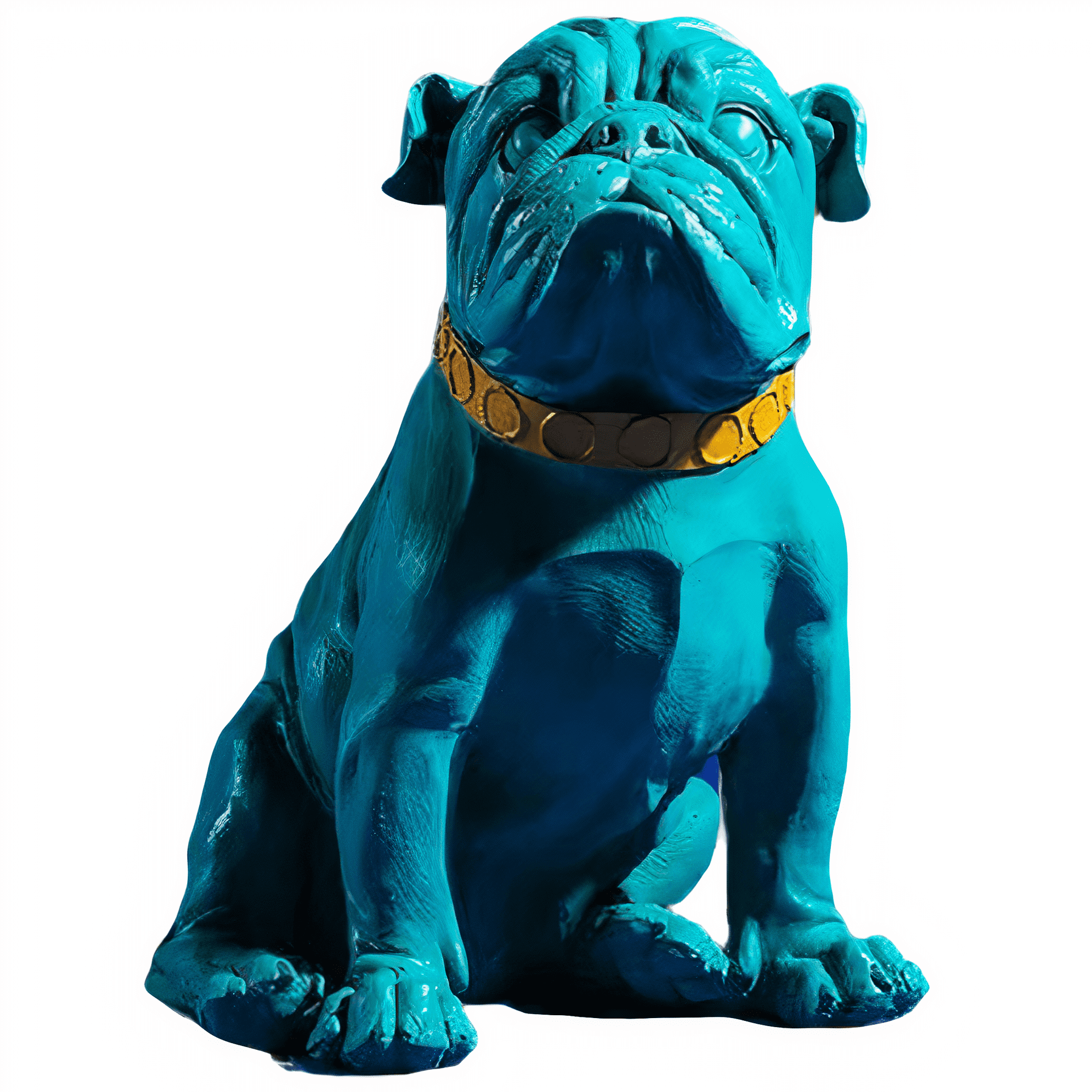 Bulldog standbeeld kleur