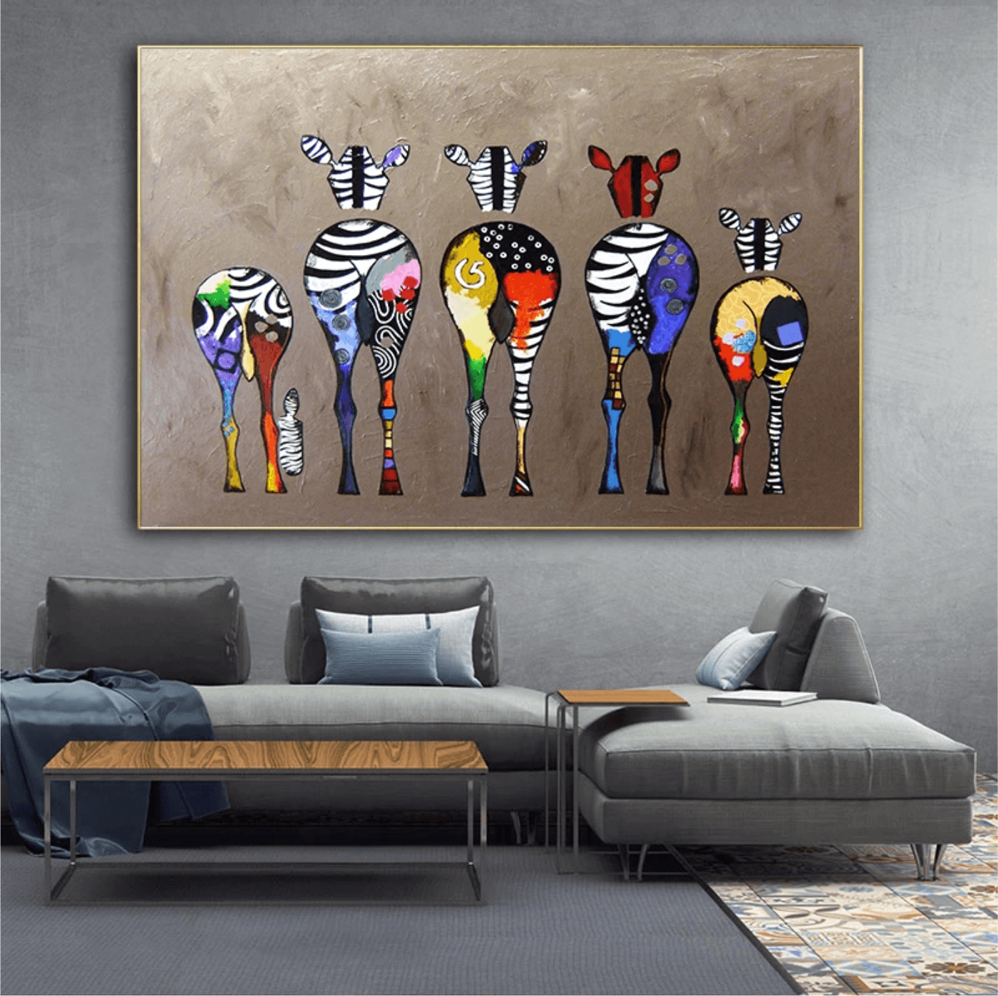 Zebra schilderij