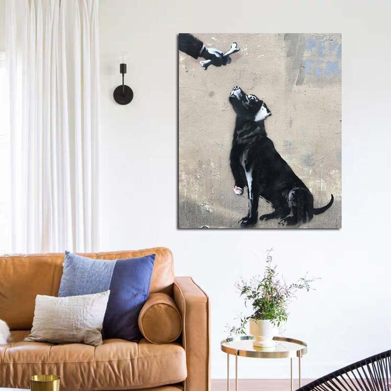 Banksy schilderij hond