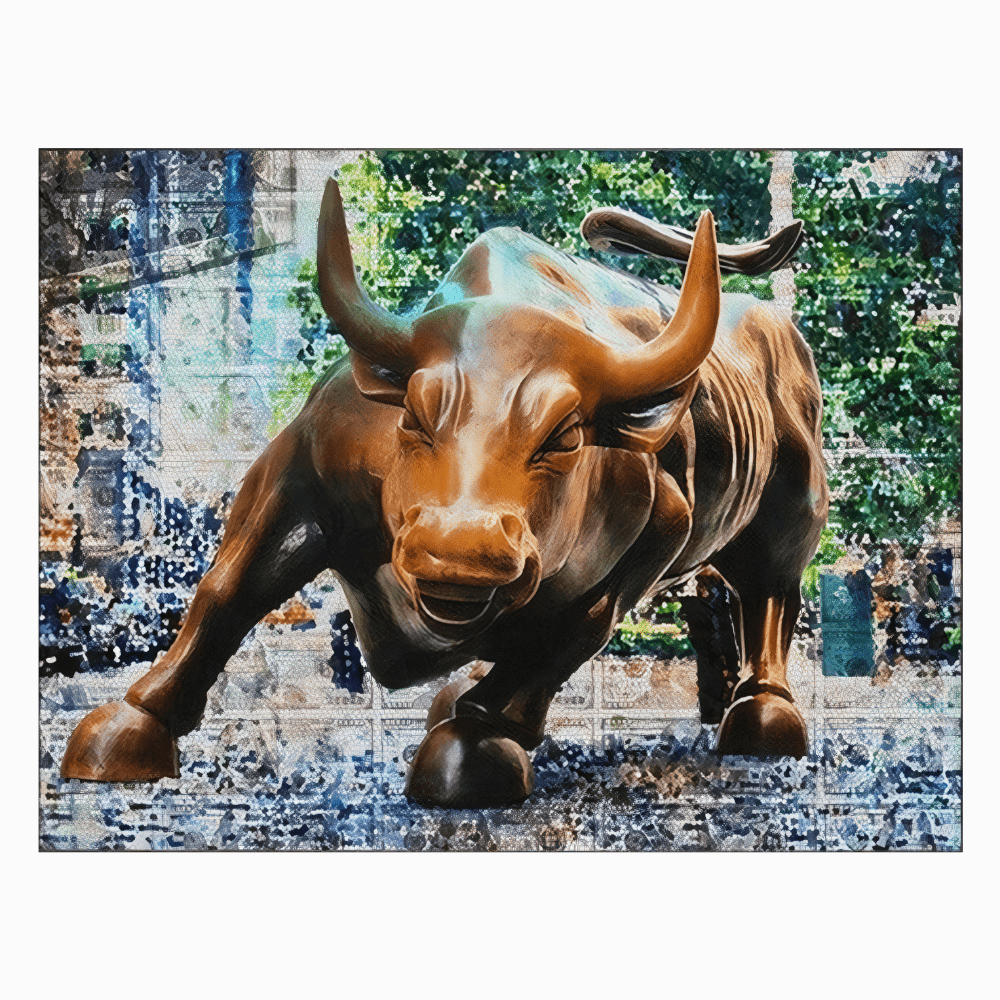 Gemälde Stier wall street