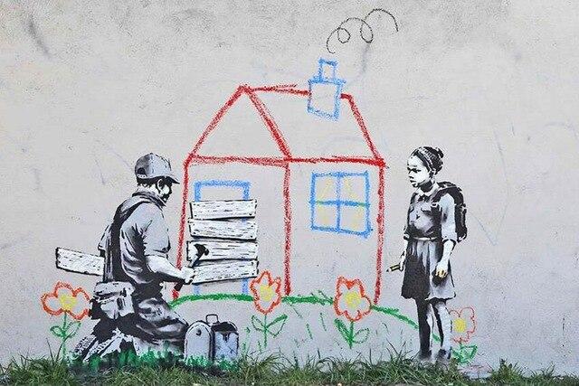 Gemälde Banksy Bleistift House