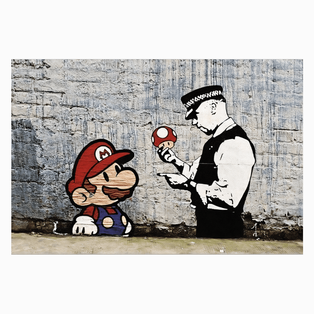 Schilderij Banksy mario