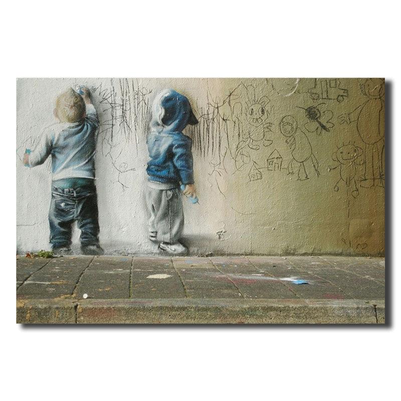 Gemälde Banksy kids drawing