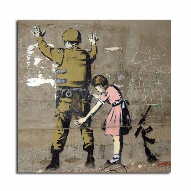 Banksy-målning Flickan och soldaten