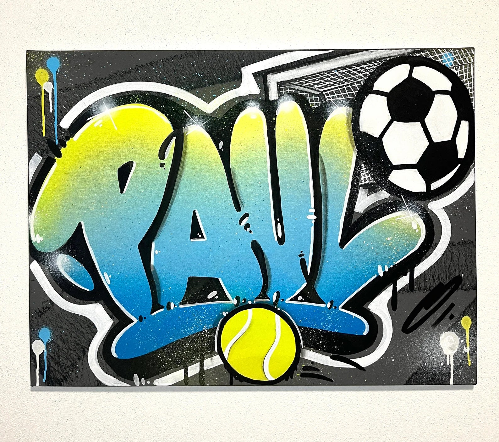 Graffiti op canvas op maat