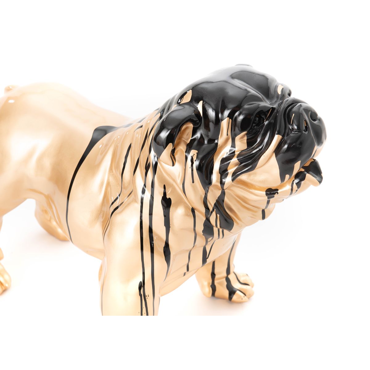 Gouden buldog standbeeld