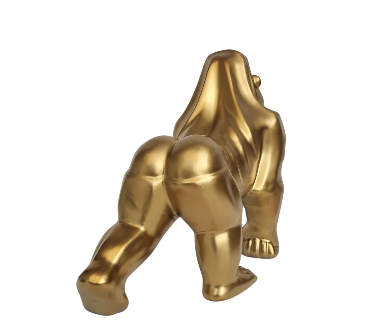 Gouden gorilla standbeeld