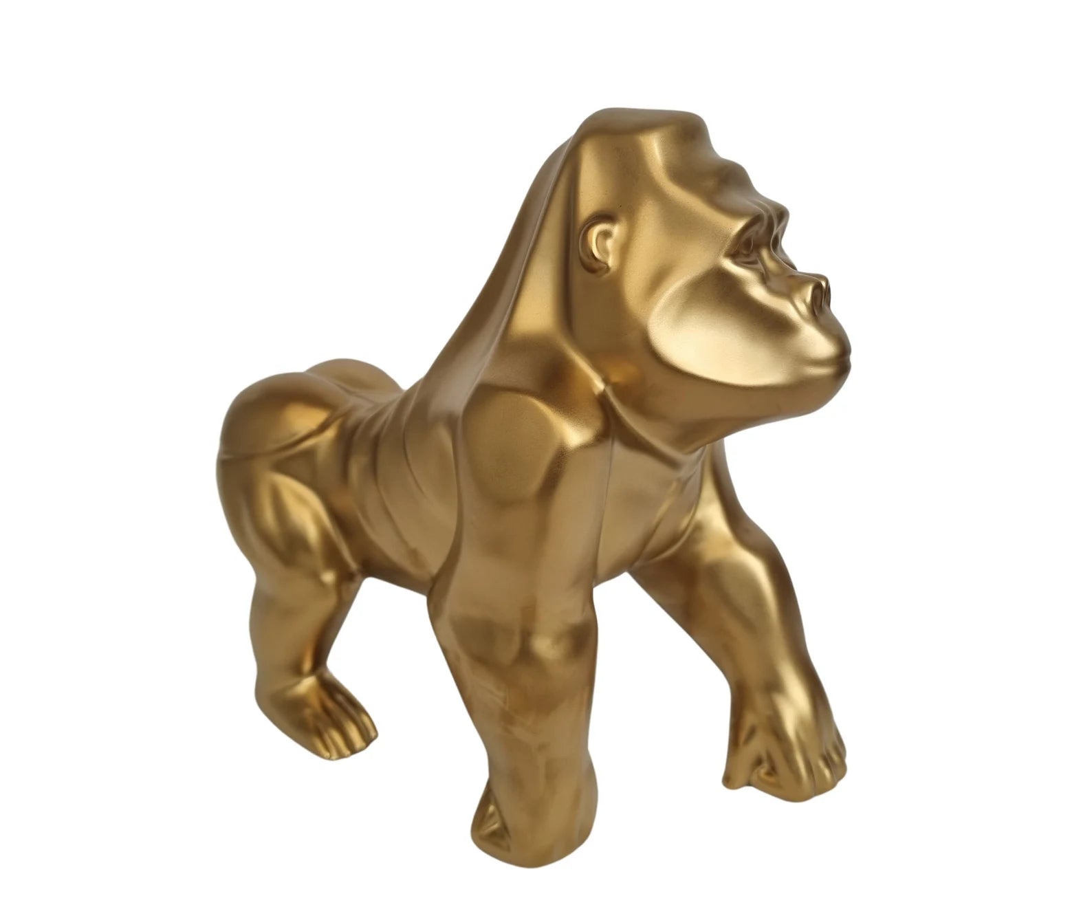 Gouden gorilla standbeeld