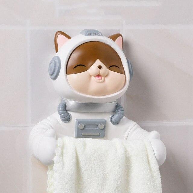 Toilettenpapierhalter Kosmonaut Katze