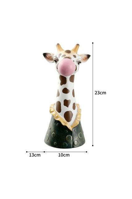 Giraffe kauwgom standbeeld