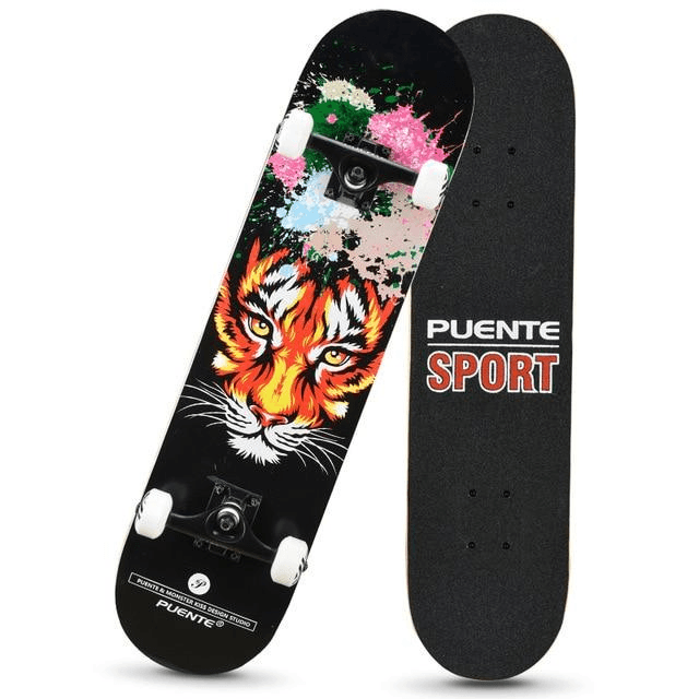 Skateboard tiger art