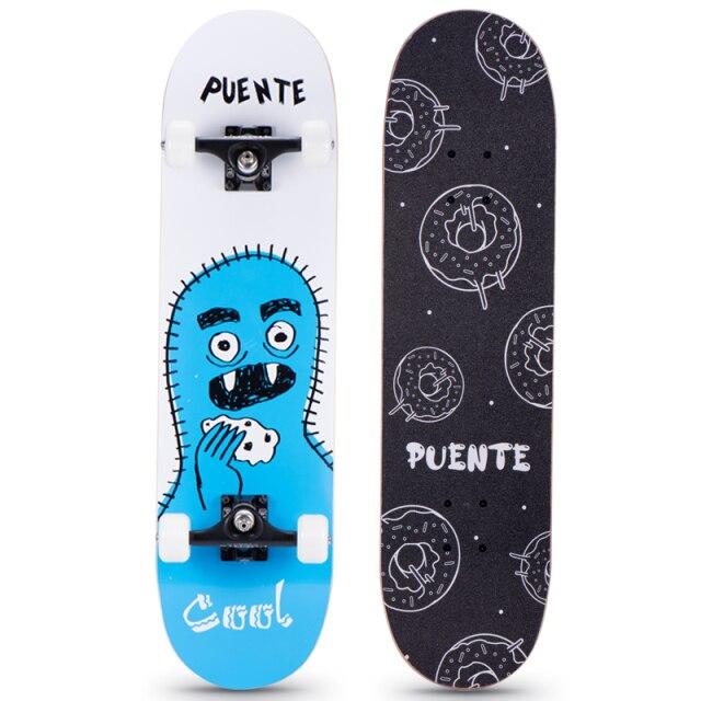 Blauw monster skateboard