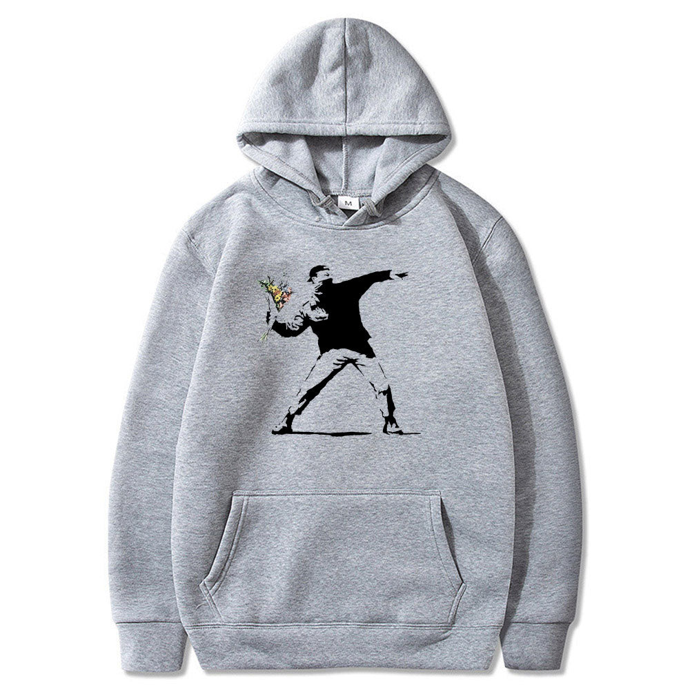 Banksy bloemen-sweatshirt