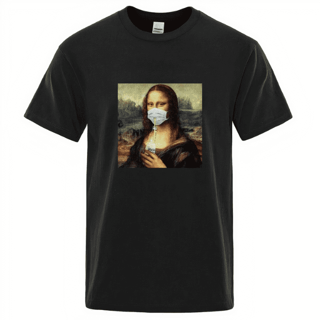 mona lisa mask t-shirt