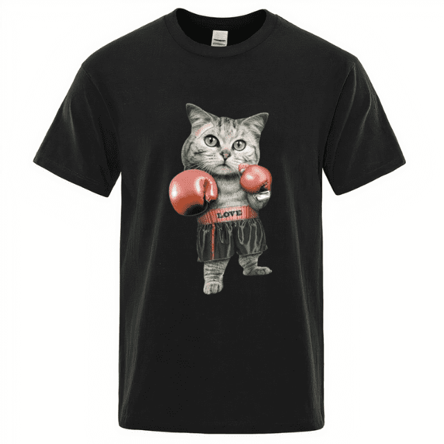 T-shirt med boxerkatt