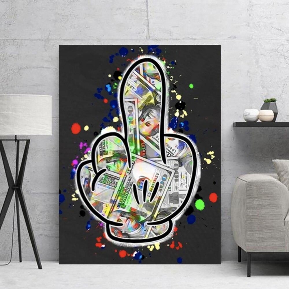 Wandbild mickey Stinkefinger