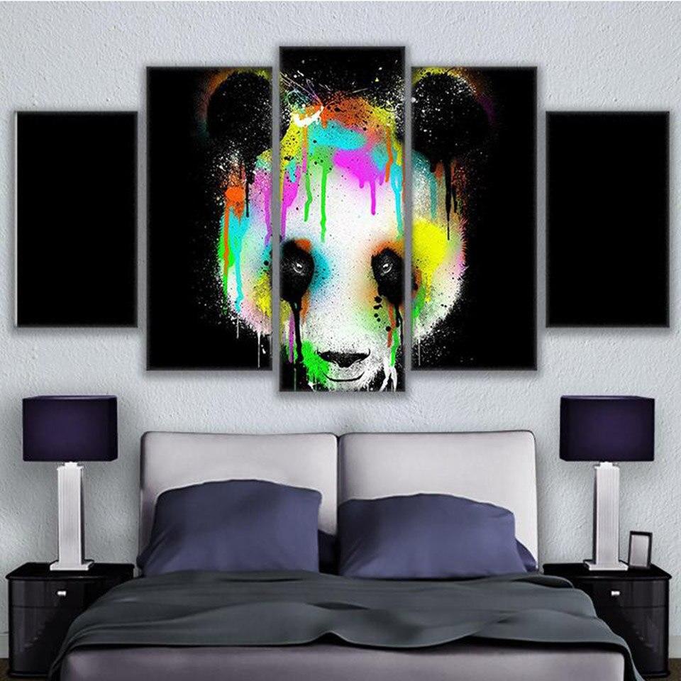 Wandbild Panda Farbe