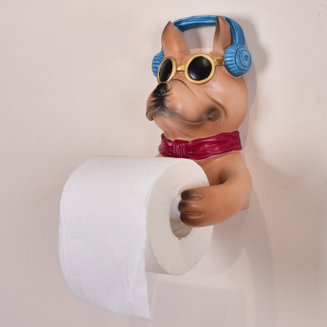 Helm hond toiletpapier houder