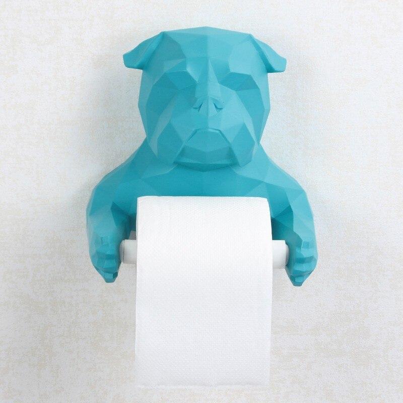 Geometrische honden toiletpapierhouder