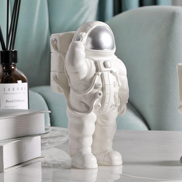 Wit astronaut standbeeld