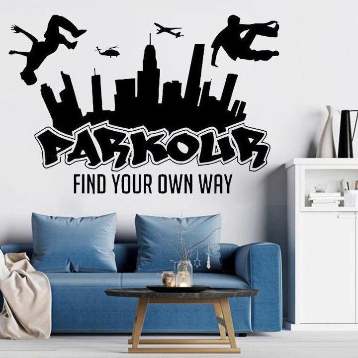 Parkour muursticker