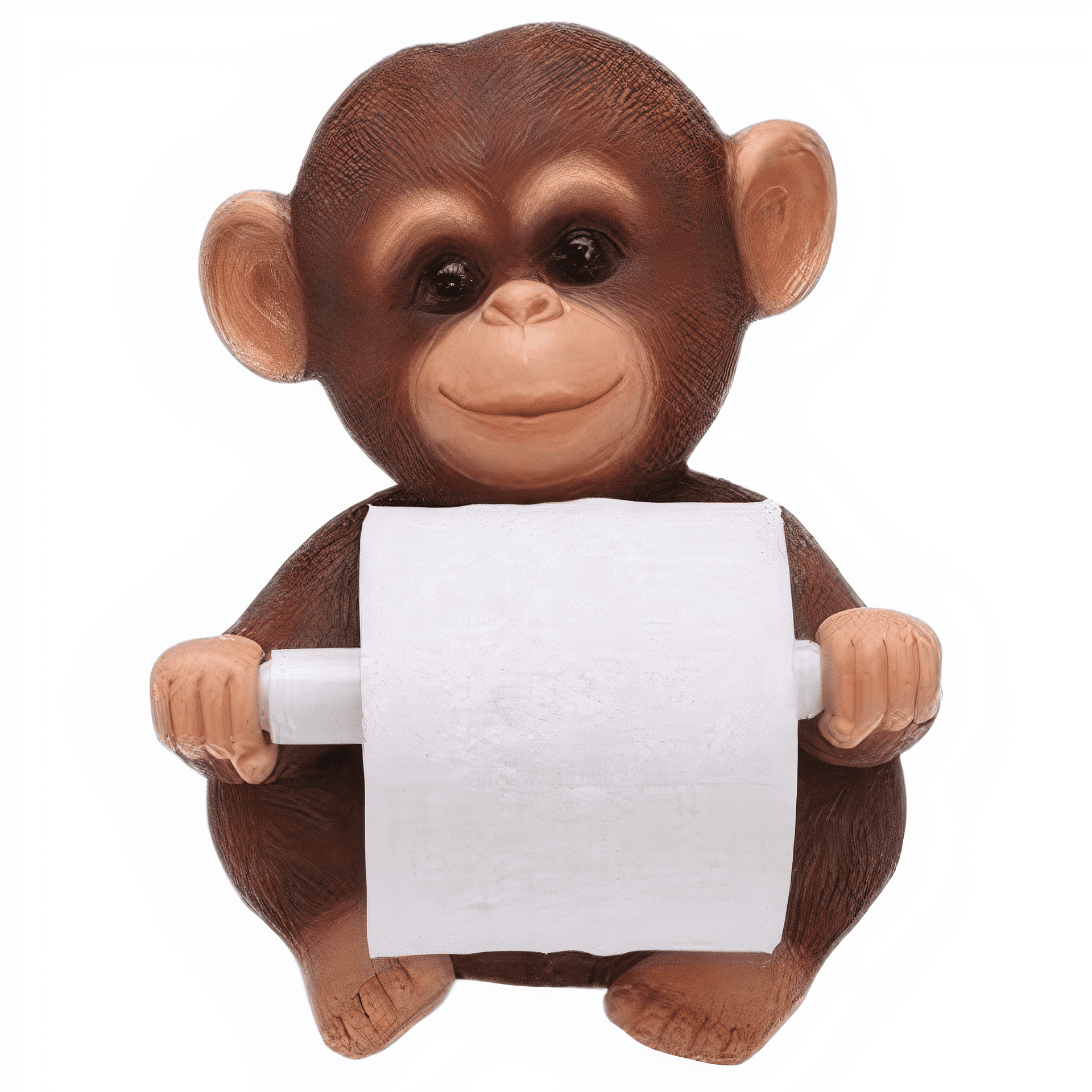 Schattige aap toiletpapierhouder