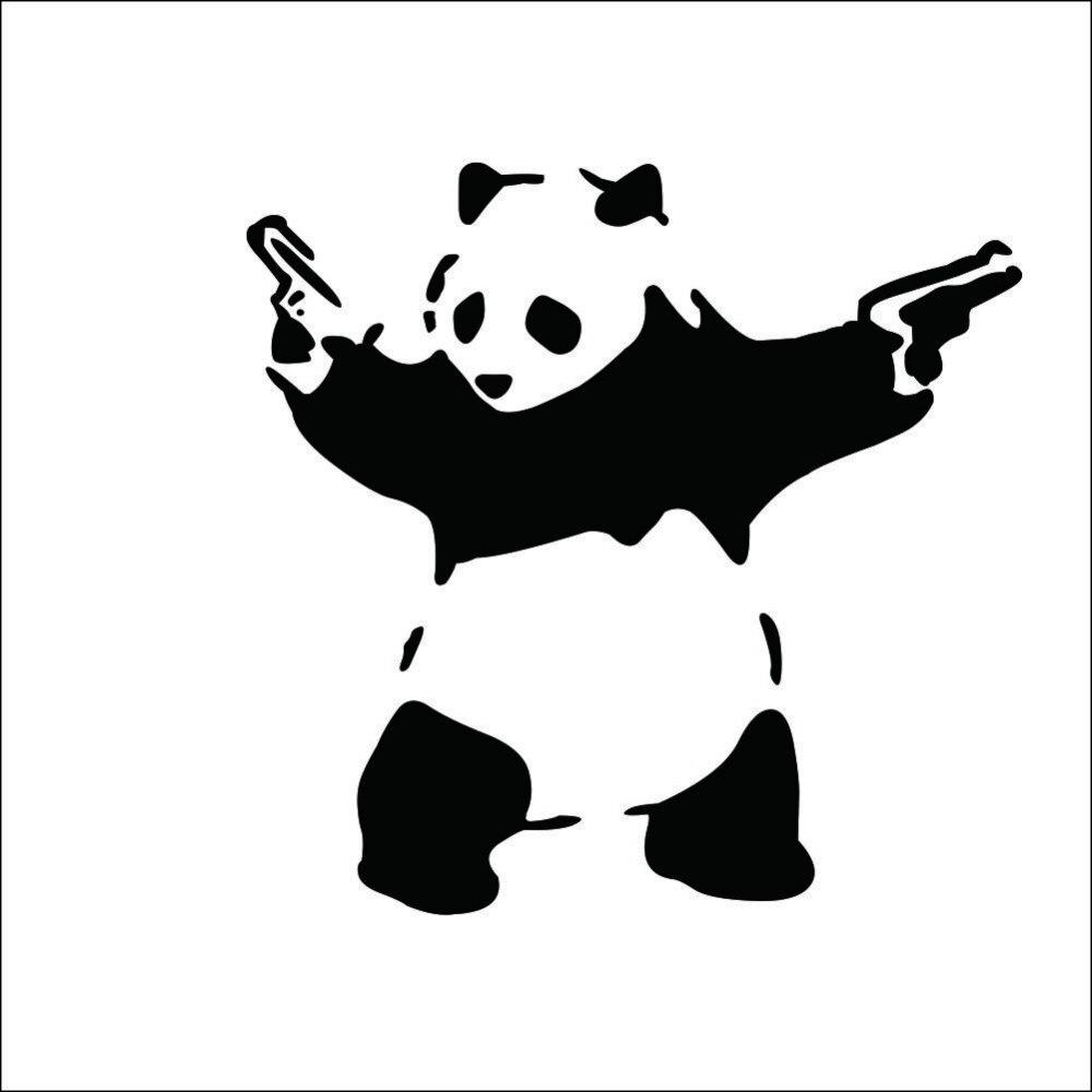 Banksy panda klistermärke