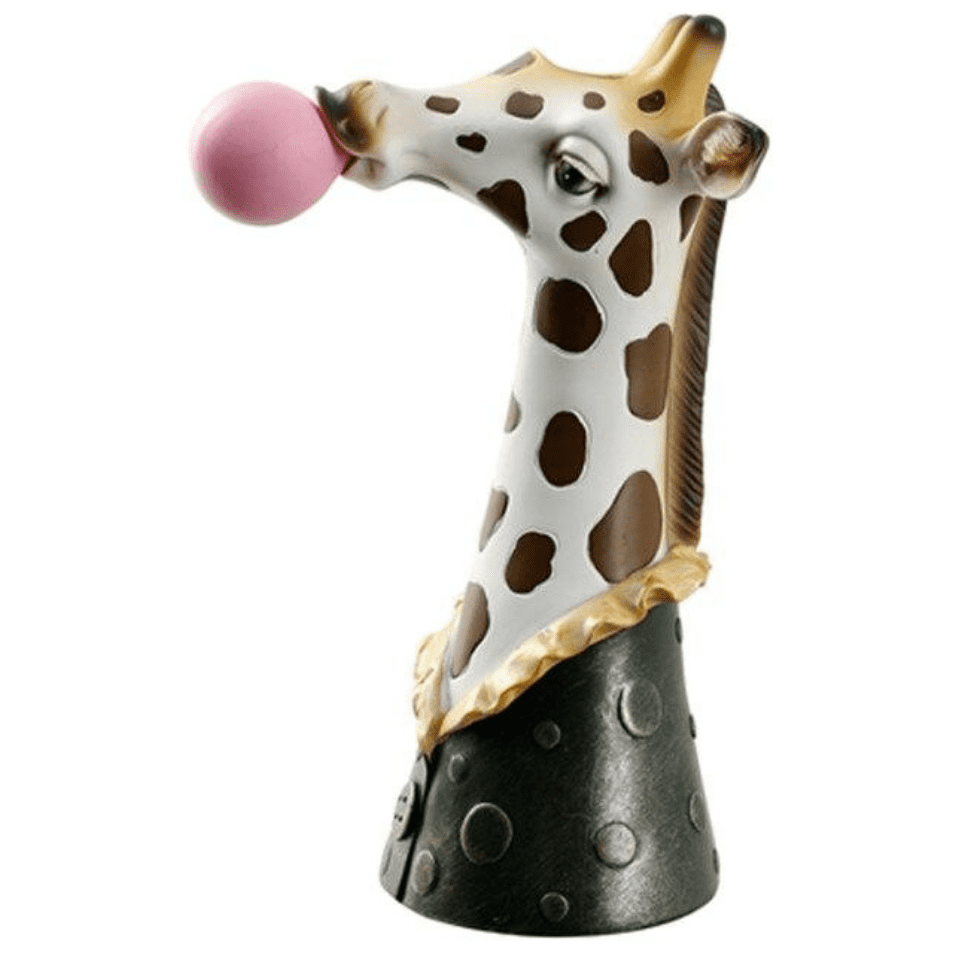 Giraffe kauwgom standbeeld