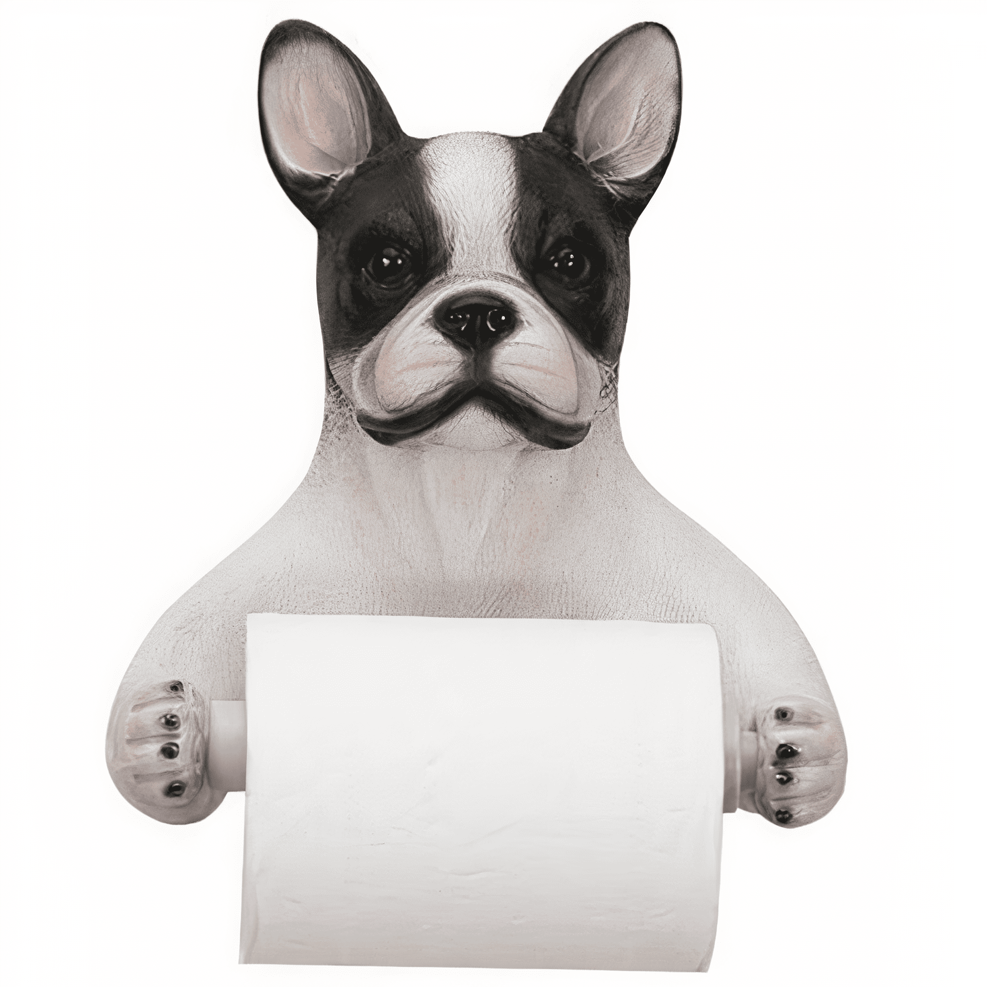 Franse bulldog toiletpapierhouder