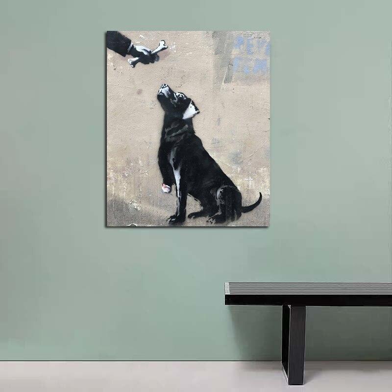 Banksy schilderij hond