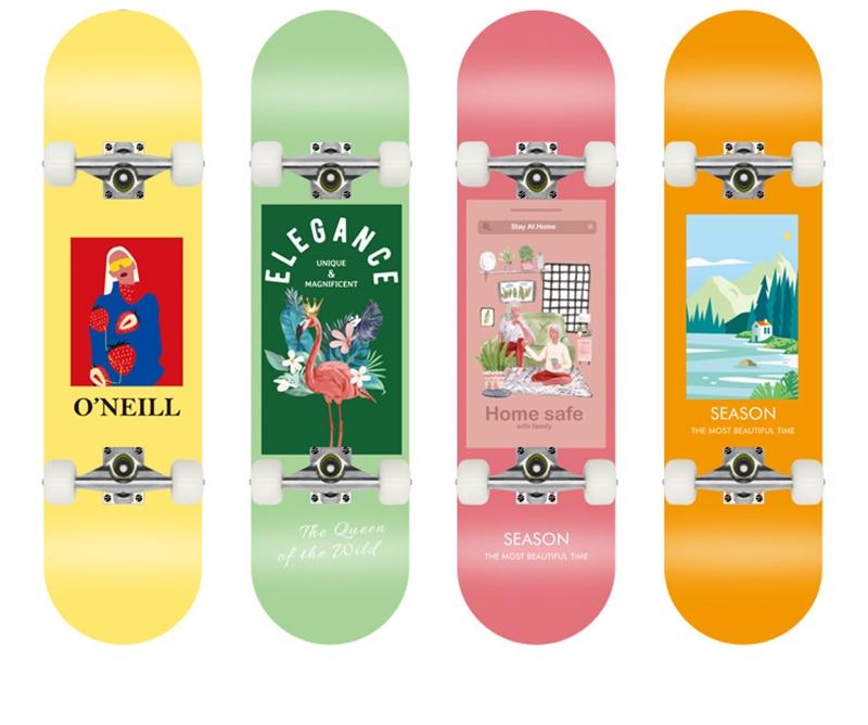 Kleurrijk skateboard