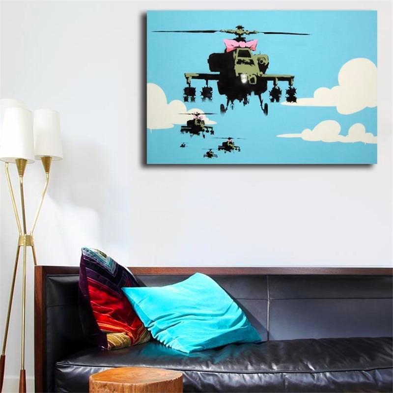 Gemälde Banksy helicopter