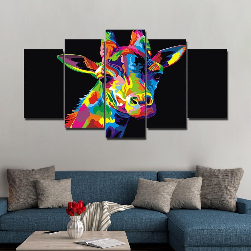 Giraffe schilderij