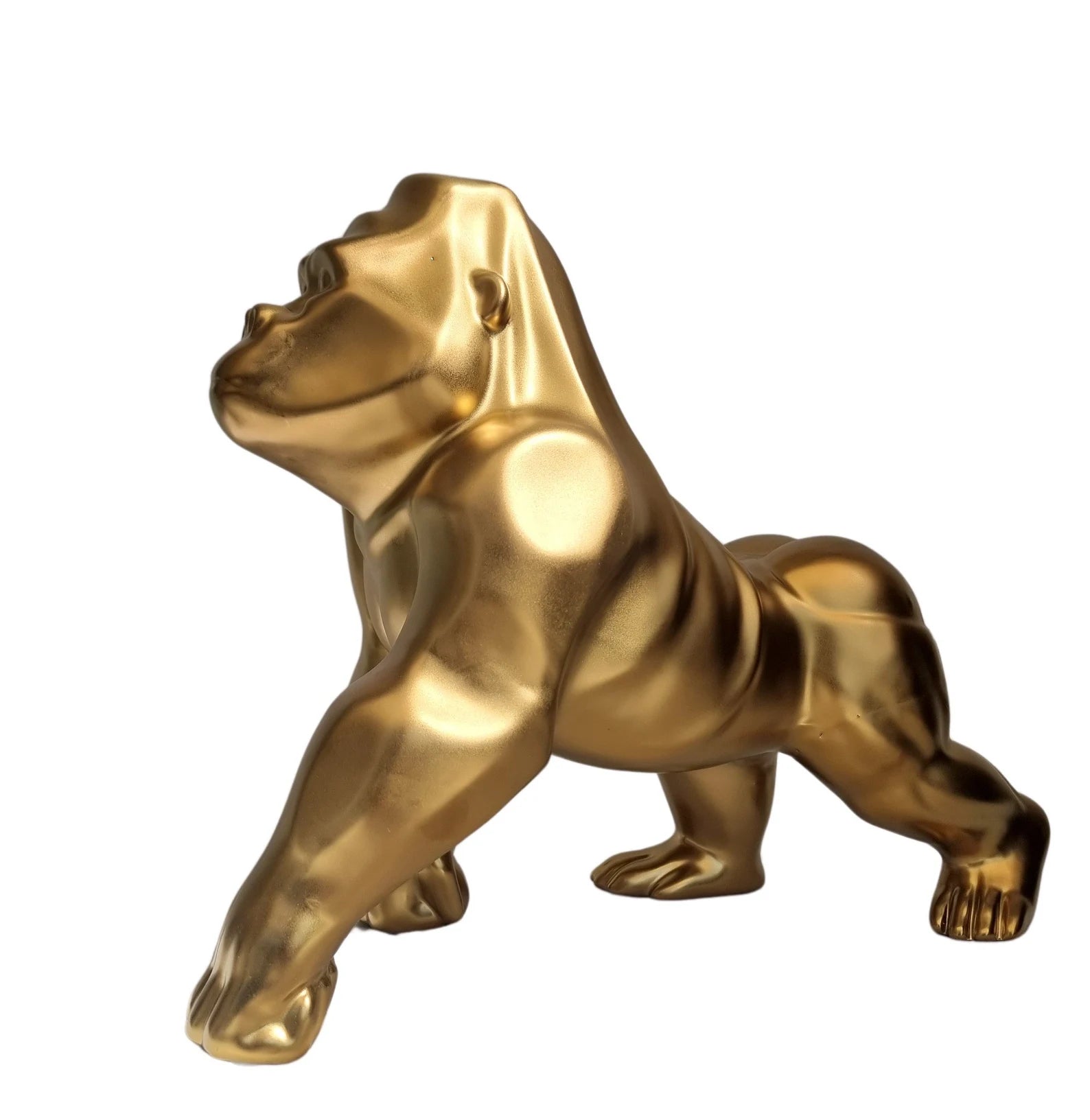 Gouden gorilla standbeeld