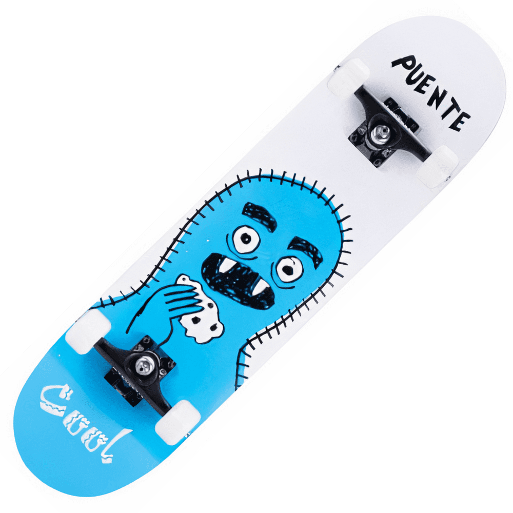 Skateboard Monster blau