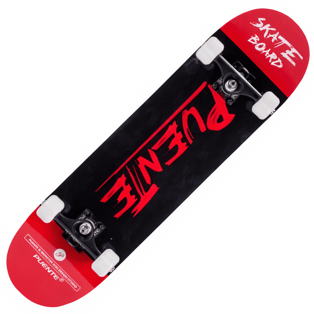 Zwart en rood skateboard