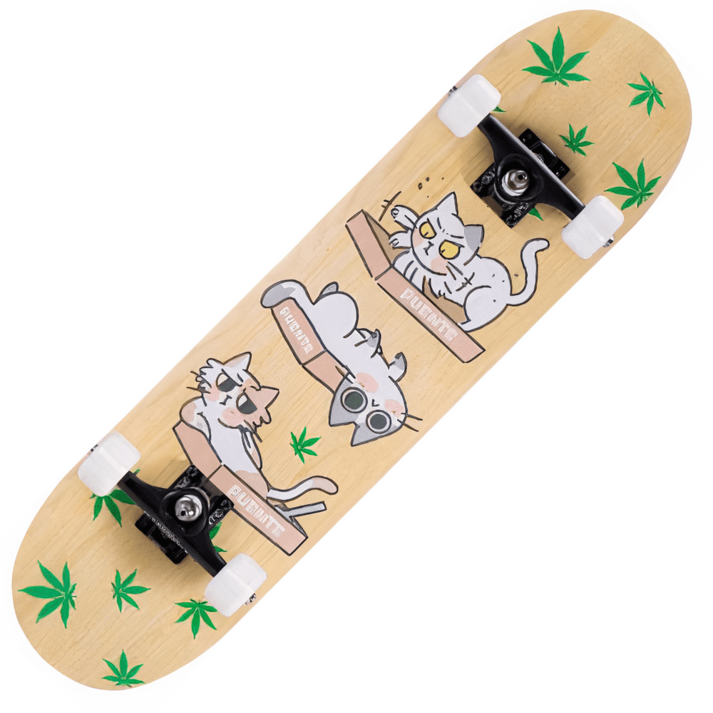 Skateboard Katze