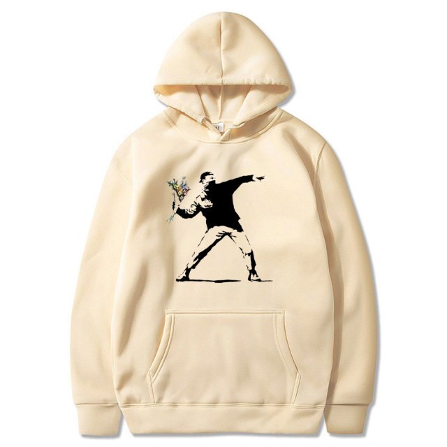 Banksy bloemen-sweatshirt