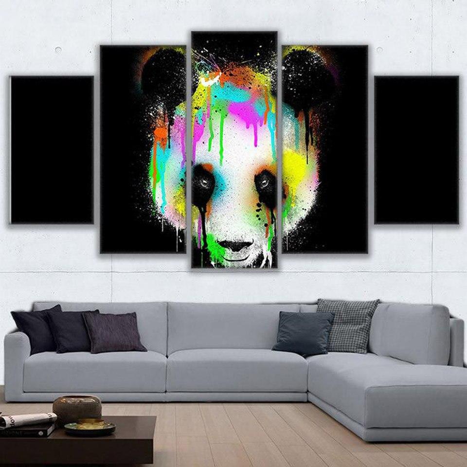 Wandbild Panda Farbe