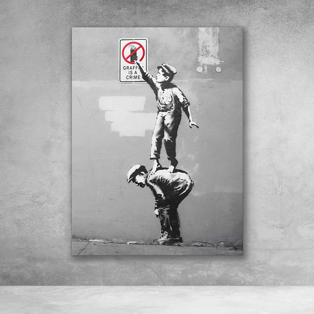 Banksy-graffiti är ett brott