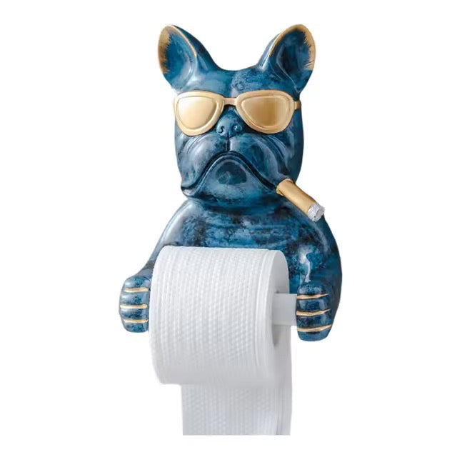 Rokende hond toiletpapierhouder